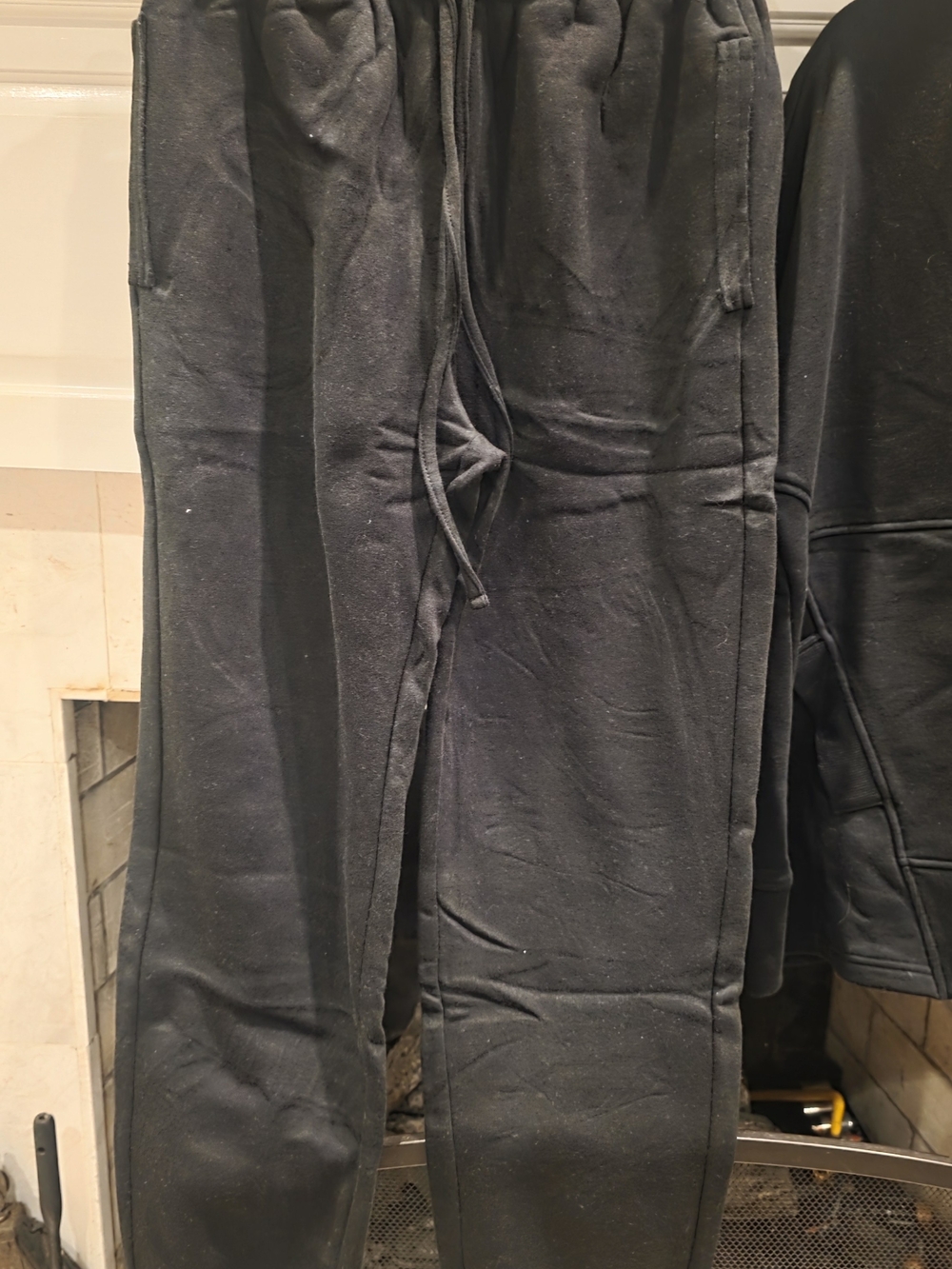 Zenana Outfitters Black Henley Sweatshirt & Jogger Set - Picture 3 of 4